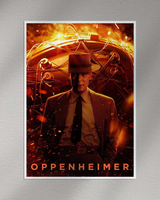 Oppenheimer Movie Poster | Atomic Fire Cinematic Wall Art Lazywalls