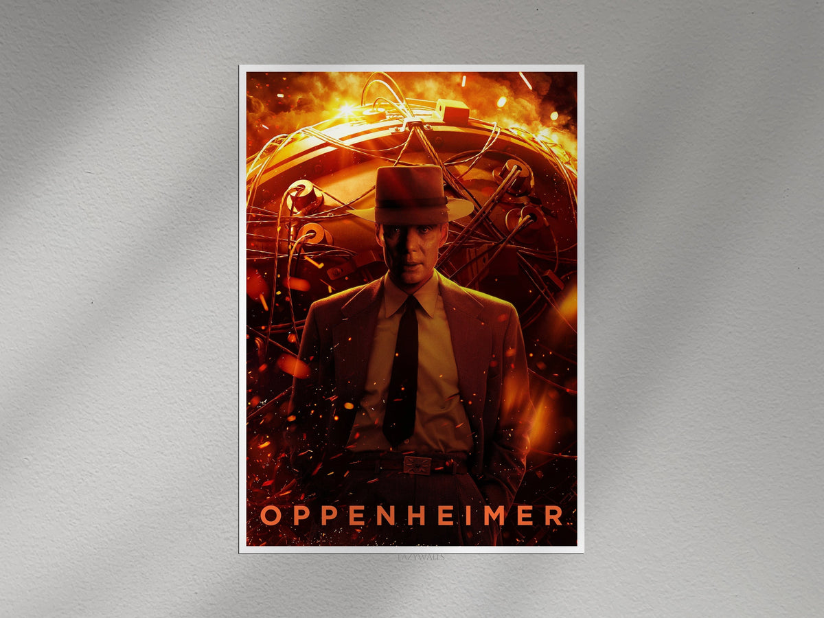 Oppenheimer Movie Poster | Atomic Fire Cinematic Wall Art Lazywalls
