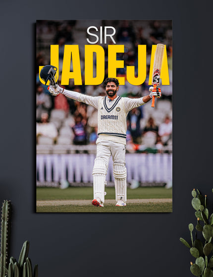 Ravindra Jadeja Sir Poster | Indian Cricket Wall Art | Cricket Posters Lazywalls