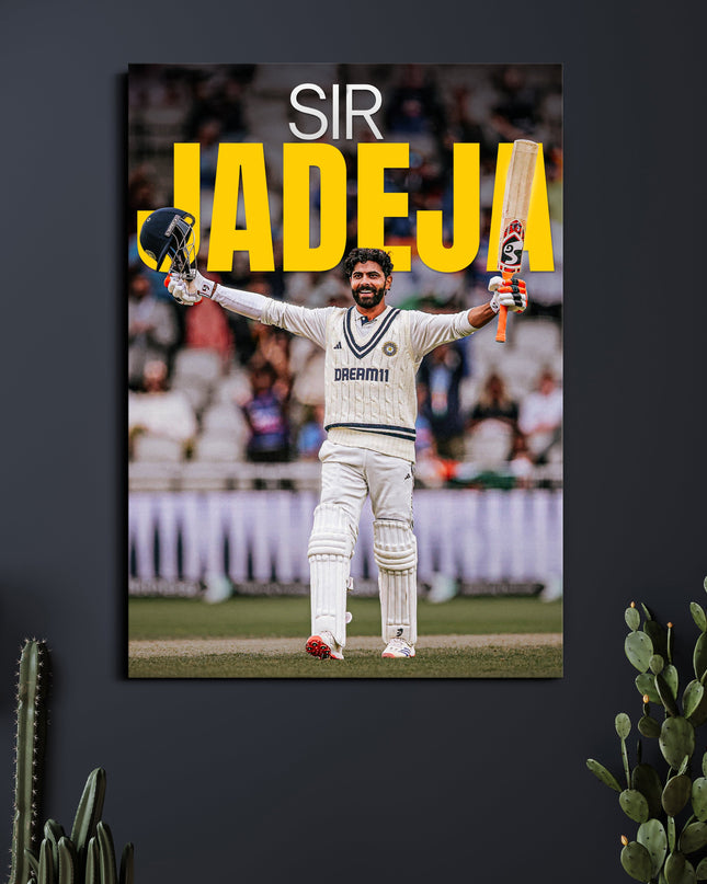 Ravindra Jadeja Sir Poster | Indian Cricket Wall Art | Cricket Posters Lazywalls