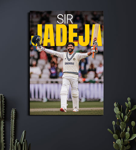 Ravindra Jadeja Sir Poster | Indian Cricket Wall Art | Cricket Posters Lazywalls