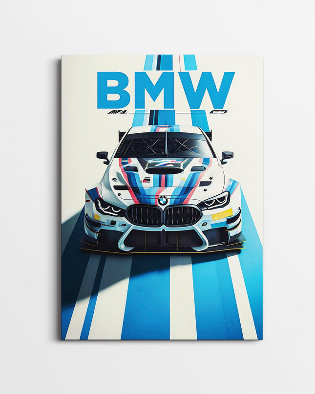 BMW M4 GT3 Poster | Modern Motorsport Racing Wall Art Print Lazywalls