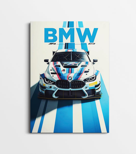 BMW M4 GT3 Poster | Modern Motorsport Racing Wall Art Print Lazywalls