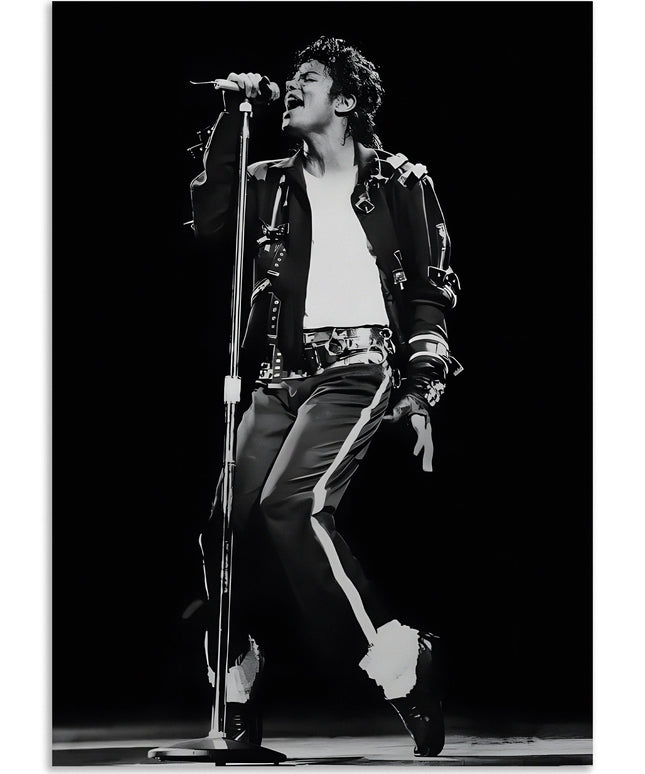 Michael Jackson Poster | MJ Black White Concert Wall Art Lazywalls