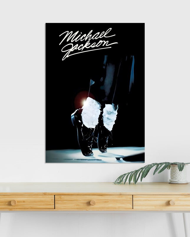 Michael Jackson Poster | MJ Moonwalk Shoes Wall Art | Iconic Dance Print Lazywalls