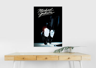 Michael Jackson Poster | MJ Moonwalk Shoes Wall Art | Iconic Dance Print Lazywalls