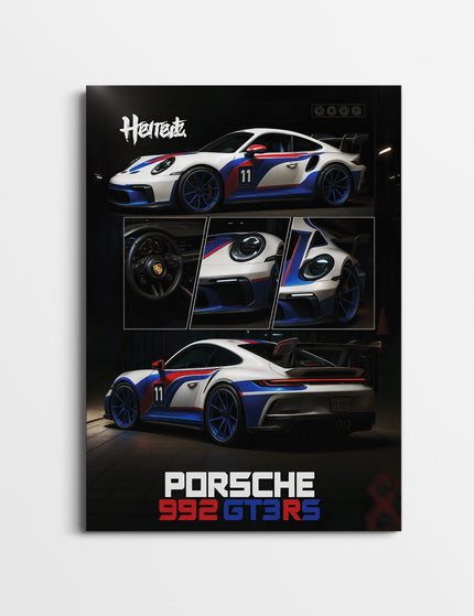 Porsche 911 GT3 RS 992 Poster | Track Supercar Wall Art Print Lazywalls