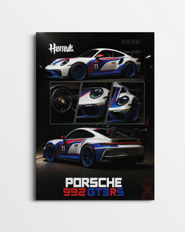Porsche 911 GT3 RS 992 Poster | Track Supercar Wall Art Print Lazywalls