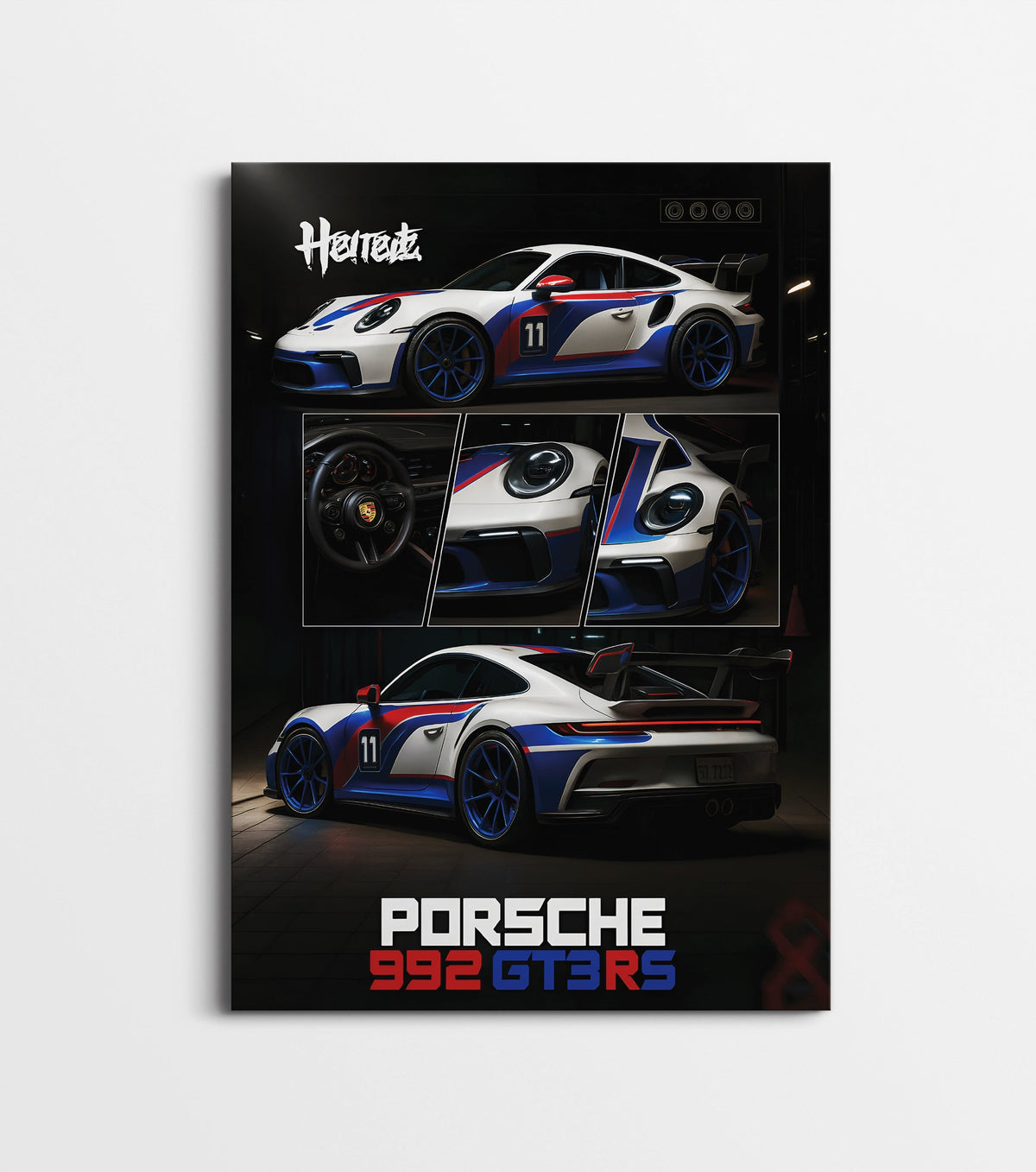 Porsche 911 GT3 RS 992 Poster | Track Supercar Wall Art Print Lazywalls