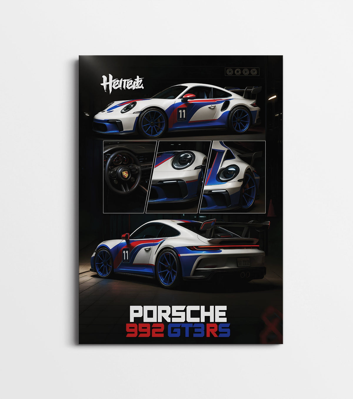 Porsche 911 GT3 RS 992 Poster | Track Supercar Wall Art Print Lazywalls