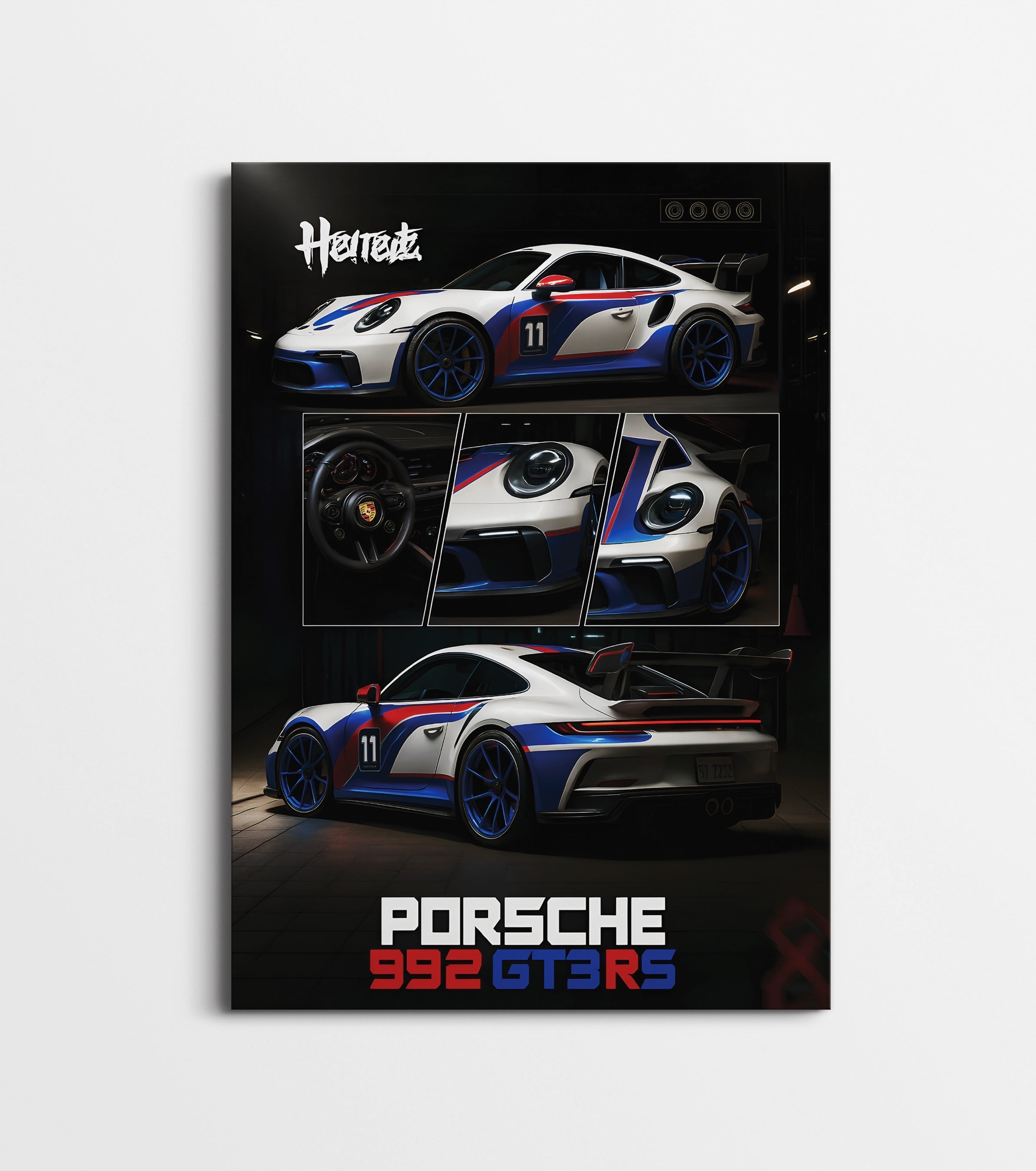 Porsche 911 GT3 RS 992 Poster | Track Supercar Wall Art Print Lazywalls