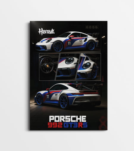 Porsche 911 GT3 RS 992 Poster | Track Supercar Wall Art Print Lazywalls