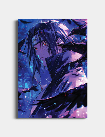 Dark Ninja Anime Wall Art | Raven Shadow Warrior Poster Lazywalls