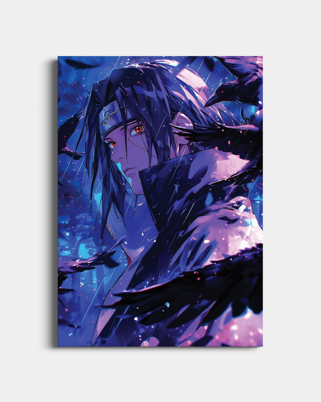 Dark Ninja Anime Wall Art | Raven Shadow Warrior Poster Lazywalls