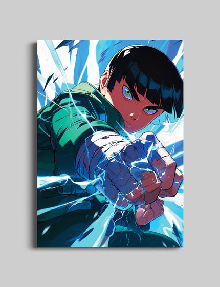 Lightning Fist Anime Wall Art | Martial Arts Warrior Poster Lazywalls