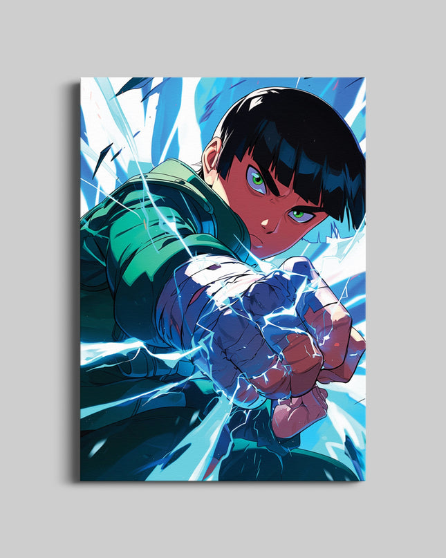 Lightning Fist Anime Wall Art | Martial Arts Warrior Poster Lazywalls