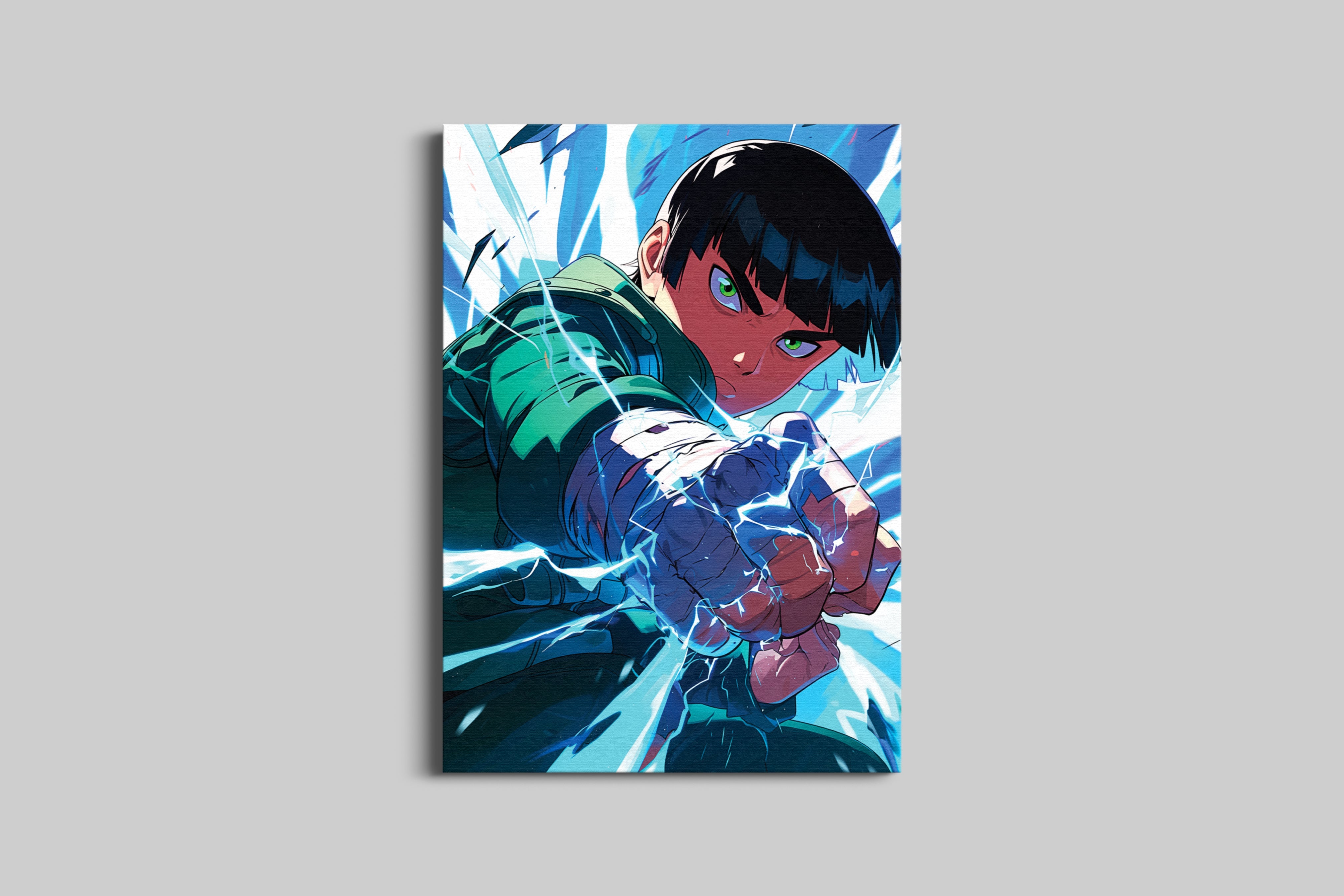 Lightning Fist Anime Wall Art | Martial Arts Warrior Poster Lazywalls