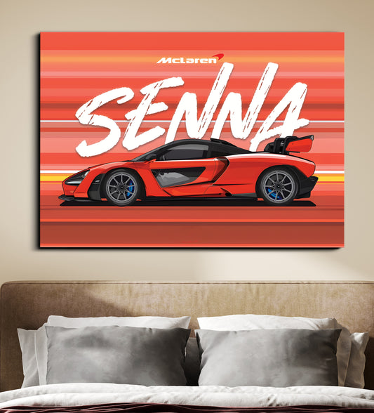 McLaren Senna Poster | Supercar Wall Art | Exotic Sports Car Print for Garage & Office Lazywalls