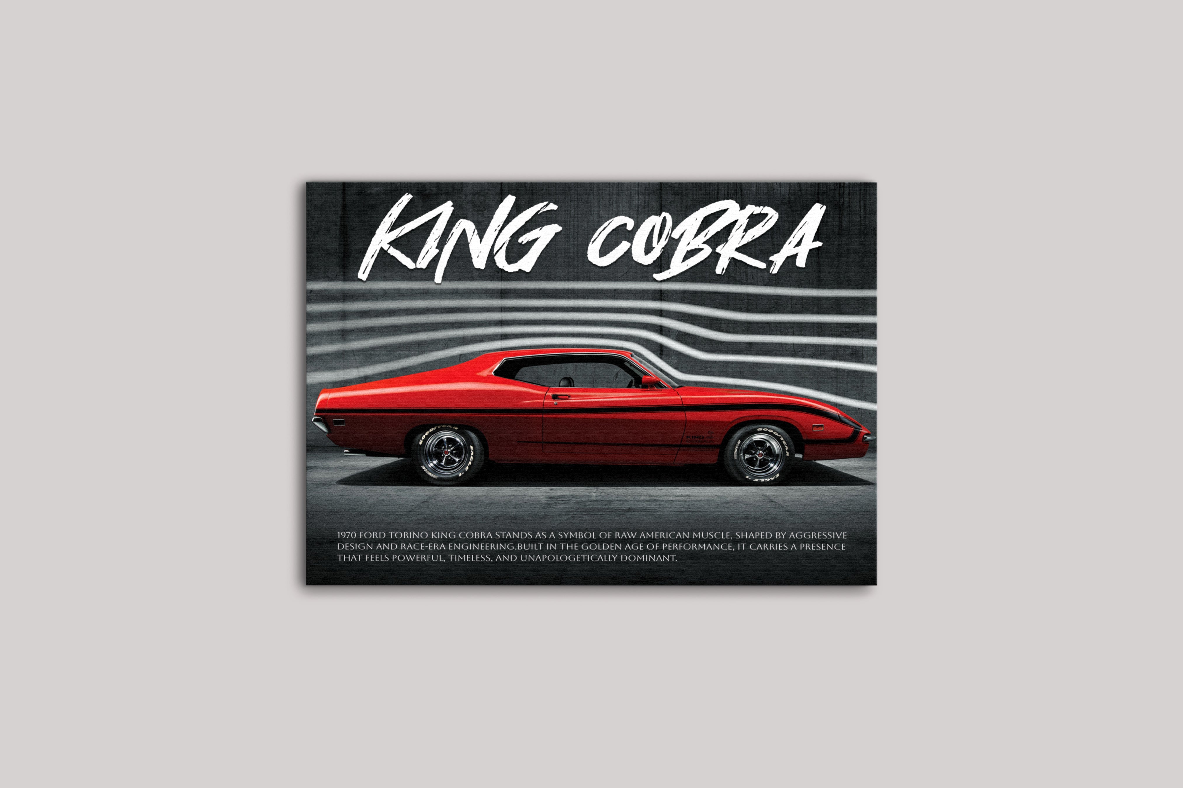 1970 King Cobra Muscle Car Poster | Classic American Performance Wall Art Lazywalls