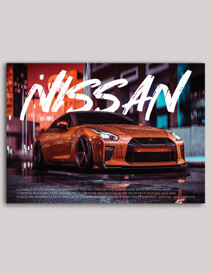 Nissan GT-R R35 Style Poster | Urban Night Wall Art Lazywalls