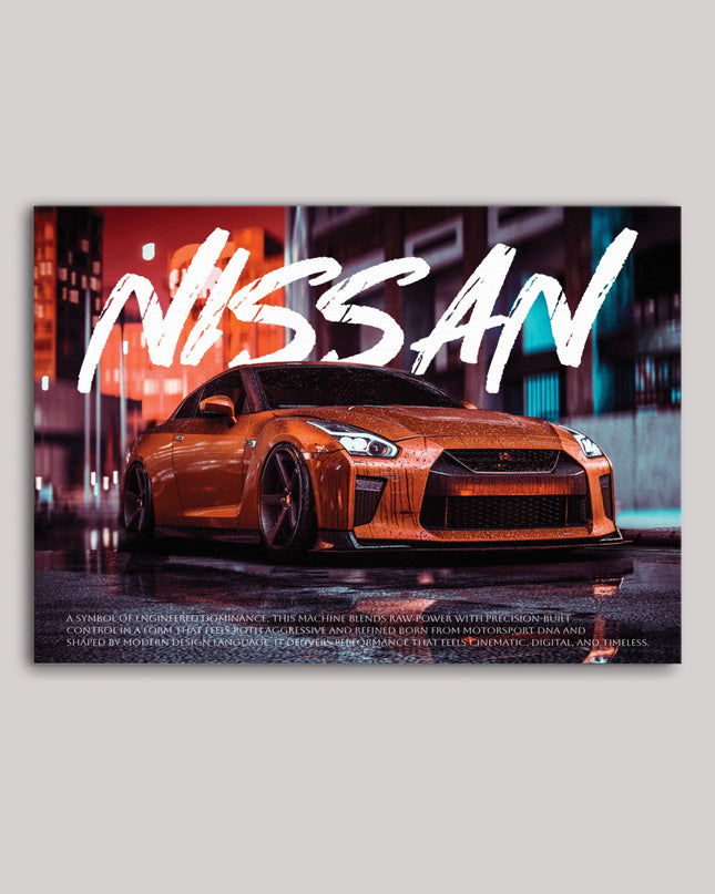 Nissan GT-R R35 Style Poster | Urban Night Wall Art Lazywalls
