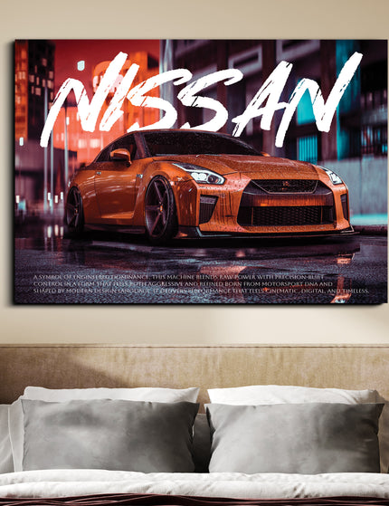 Nissan GT-R R35 Style Poster | Urban Night Wall Art Lazywalls