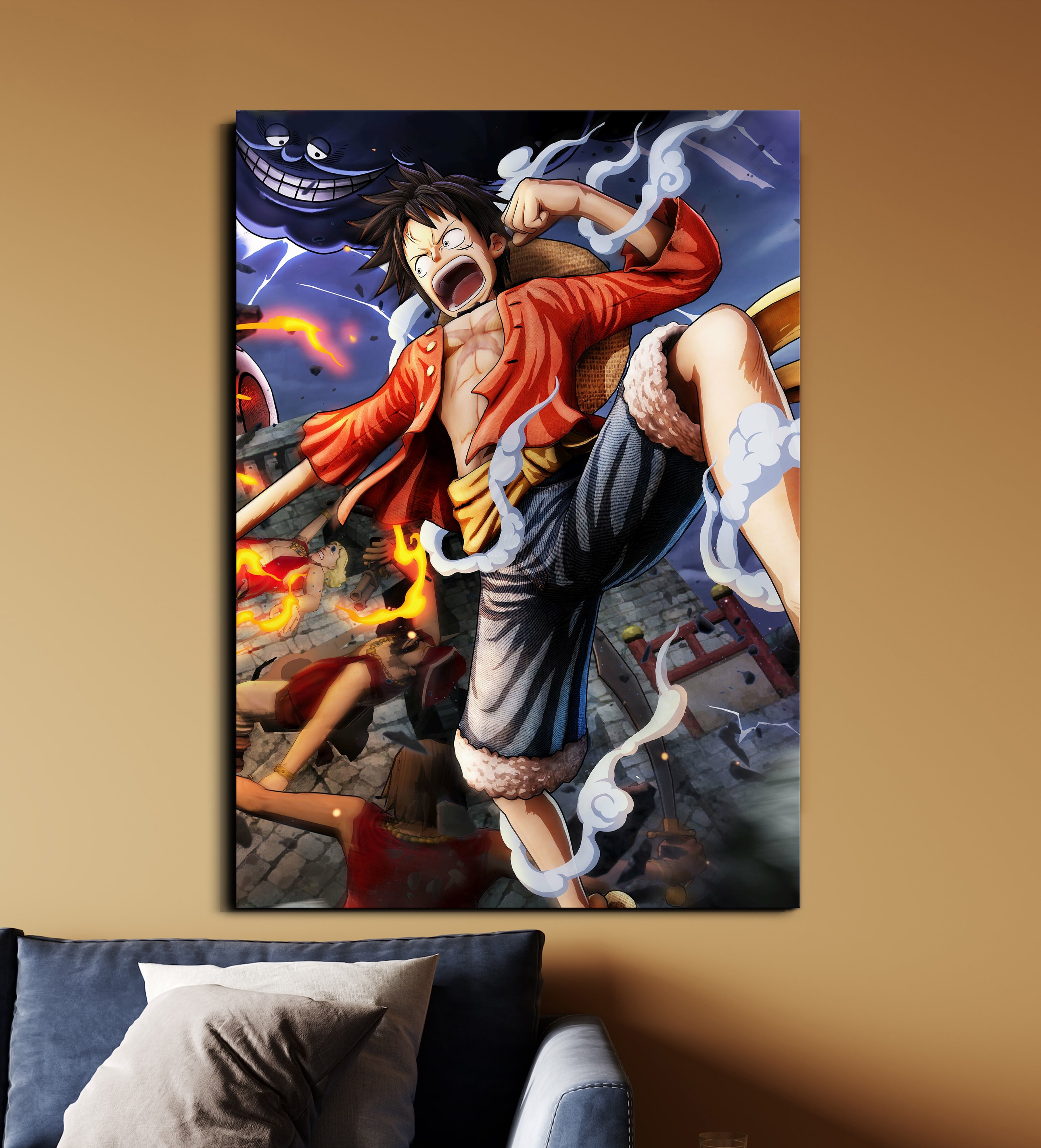 One Piece Luffy Gear Action Poster | Monkey D. Luffy Anime Wall Art Lazywalls