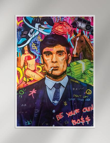 Thomas Shelby Graffiti Poster | Peaky Blinders Boss Wall Art Lazywalls
