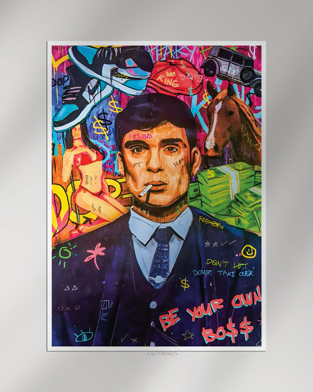 Thomas Shelby Graffiti Poster | Peaky Blinders Boss Wall Art Lazywalls