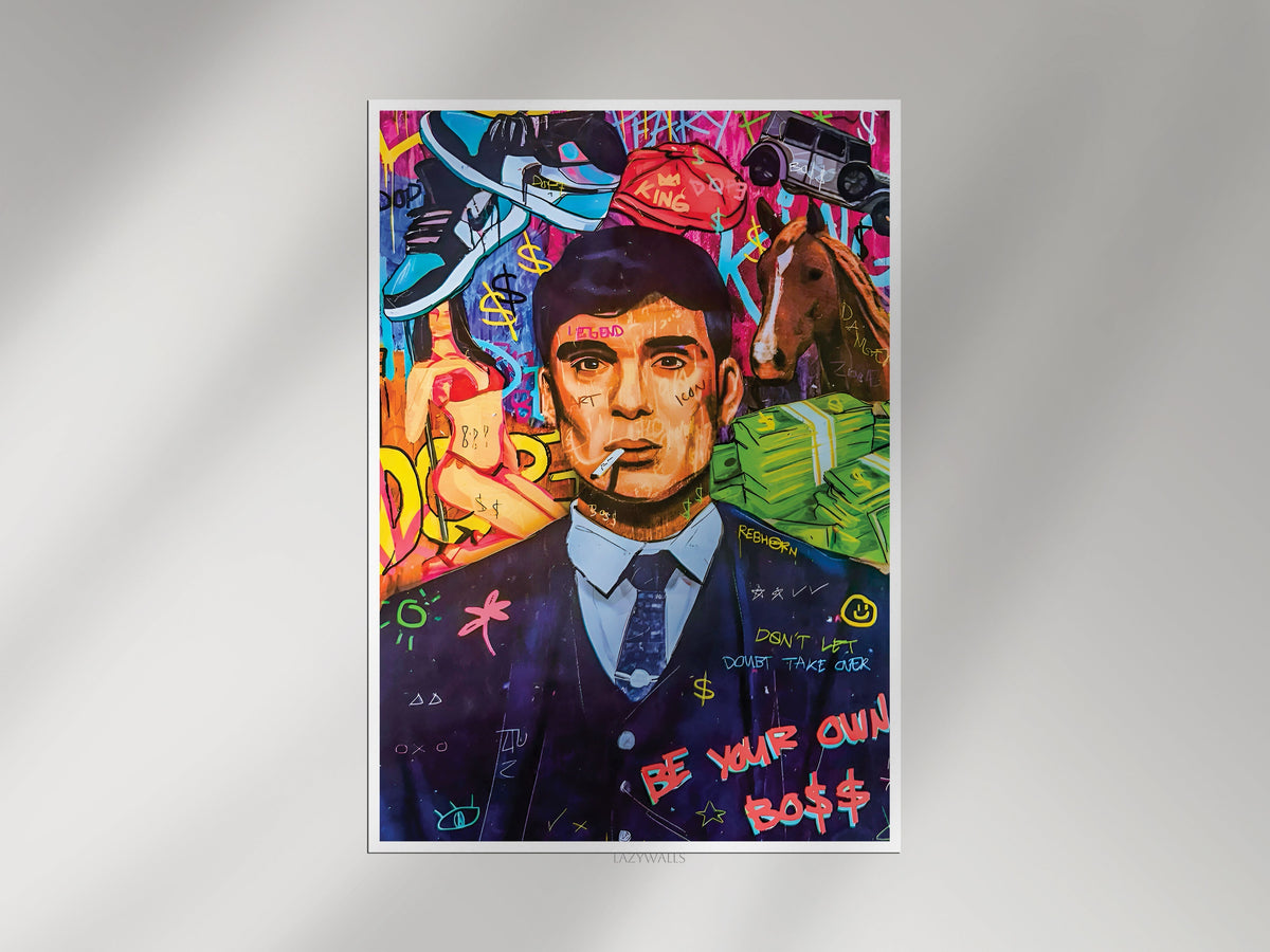 Thomas Shelby Graffiti Poster | Peaky Blinders Boss Wall Art Lazywalls