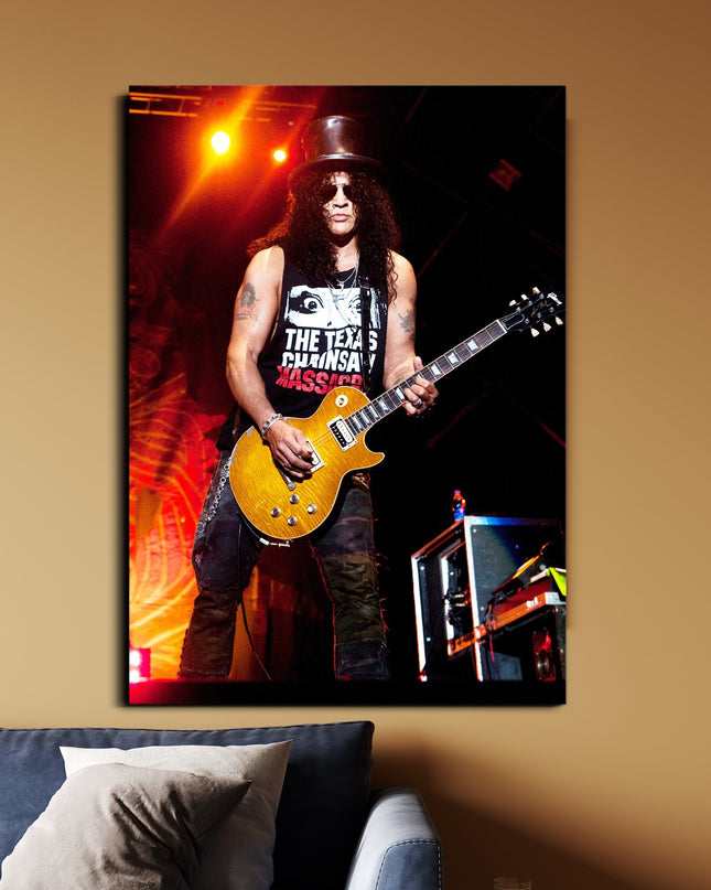 Slash Live Guitar Poster | Guns N’ Roses Rock Legend Wall Art Lazywalls