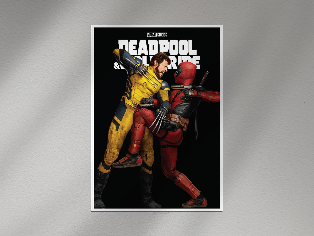 Deadpool & Wolverine Marvel Wall Poster | Superhero Movie Wall Art Lazywalls