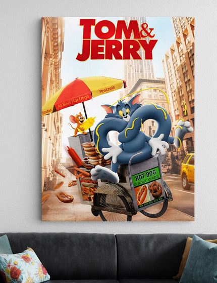 Tom and Jerry Street Food Poster | Cartoon Wall Art Lazywalls