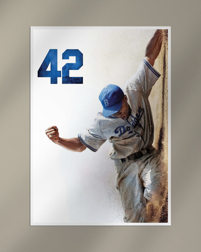 42 Baseball Legend Wall Art Print | Vintage Sports Poster Decor Lazywalls