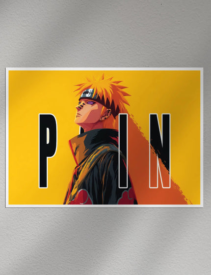 Pain Naruto Wall Poster | Akatsuki Anime Wall Art for Gaming Room Lazywalls