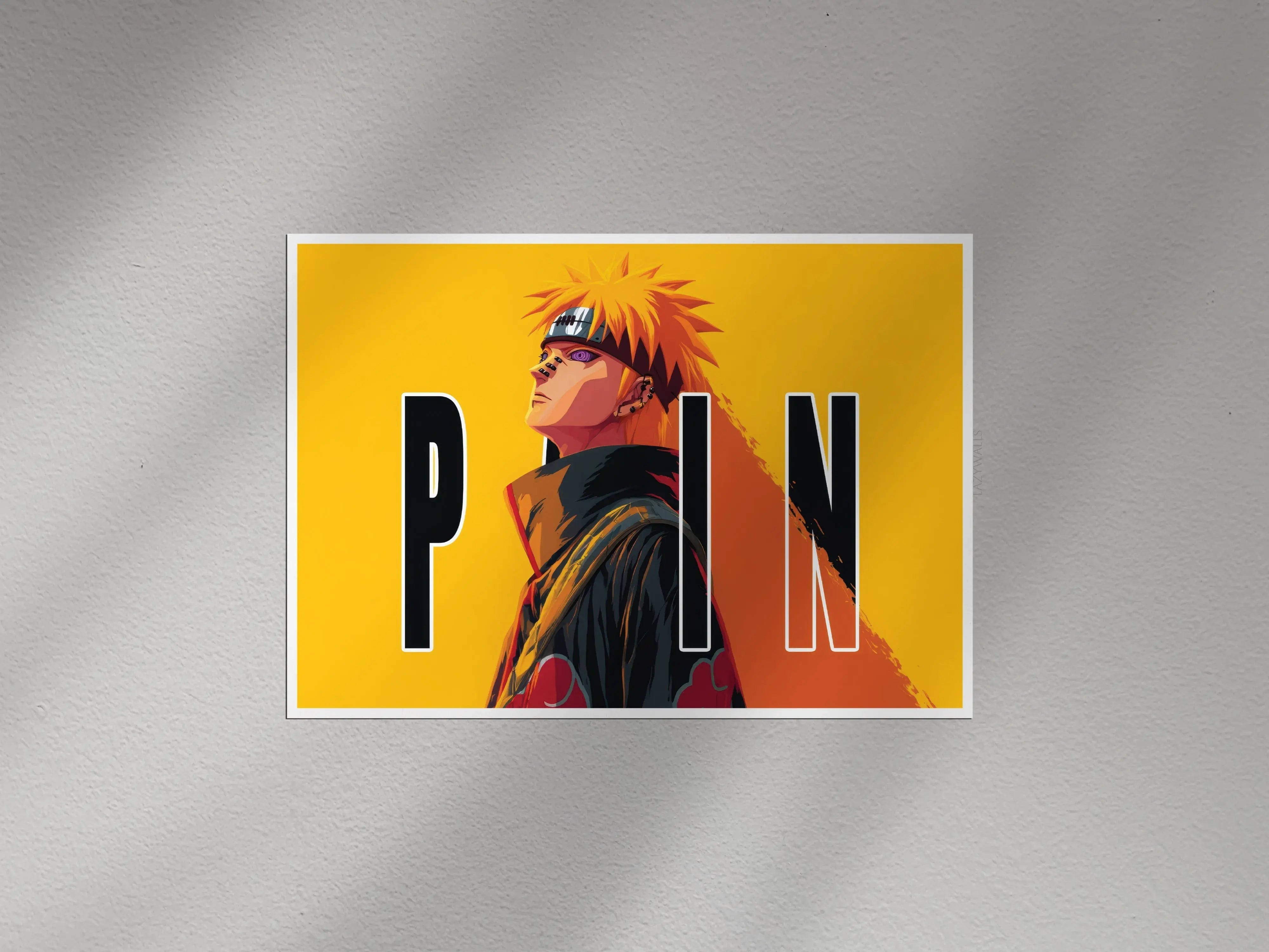 Pain Naruto Wall Poster | Akatsuki Anime Wall Art for Gaming Room Lazywalls