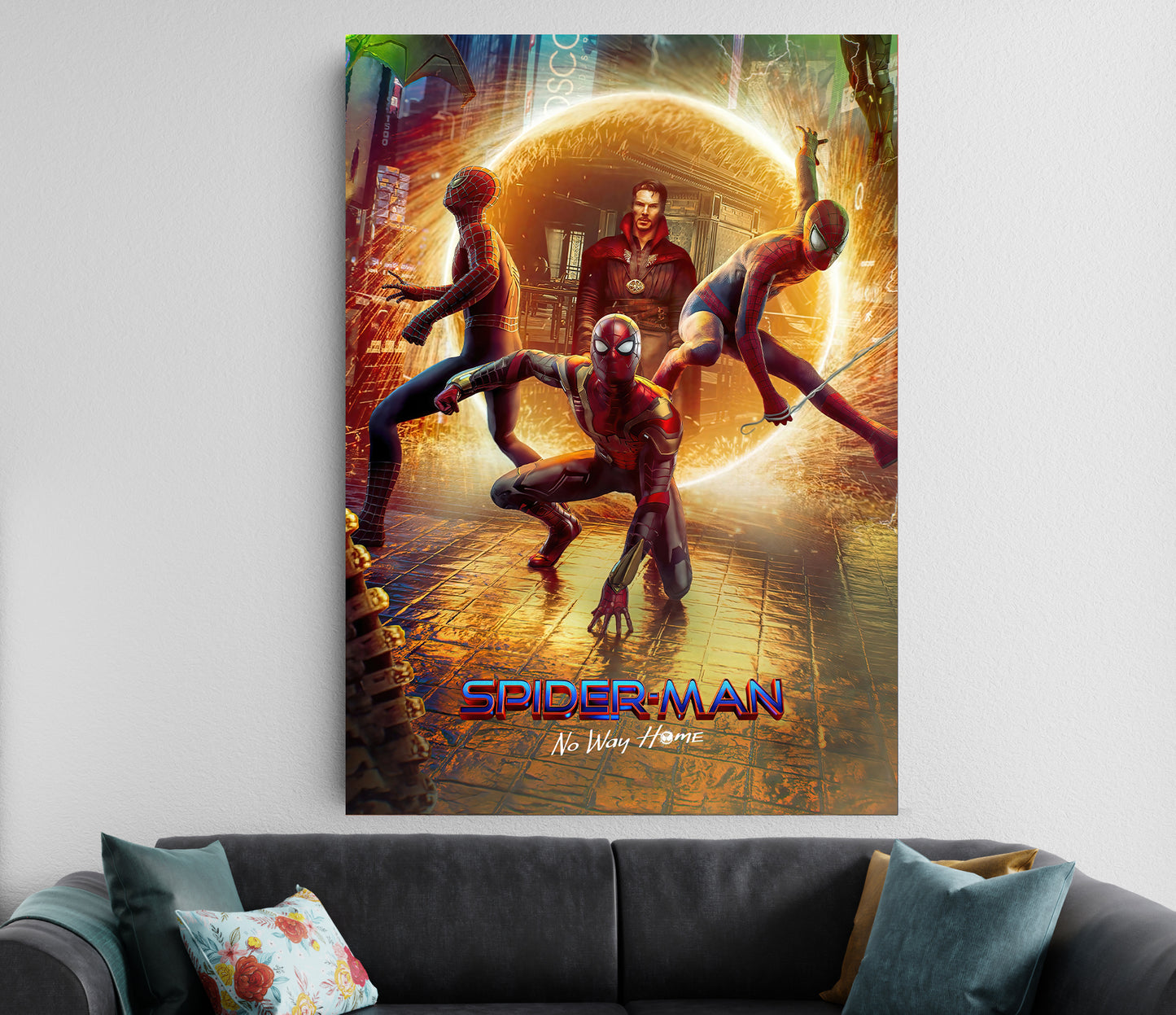 Spider Man No Way Home Poster | Marvel Spiderman Wall Art | Avengers Room Decor Lazywalls