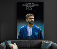 Virat Kohli Motivational Poster | Quote Cricket Wall Art Team India Lazywalls