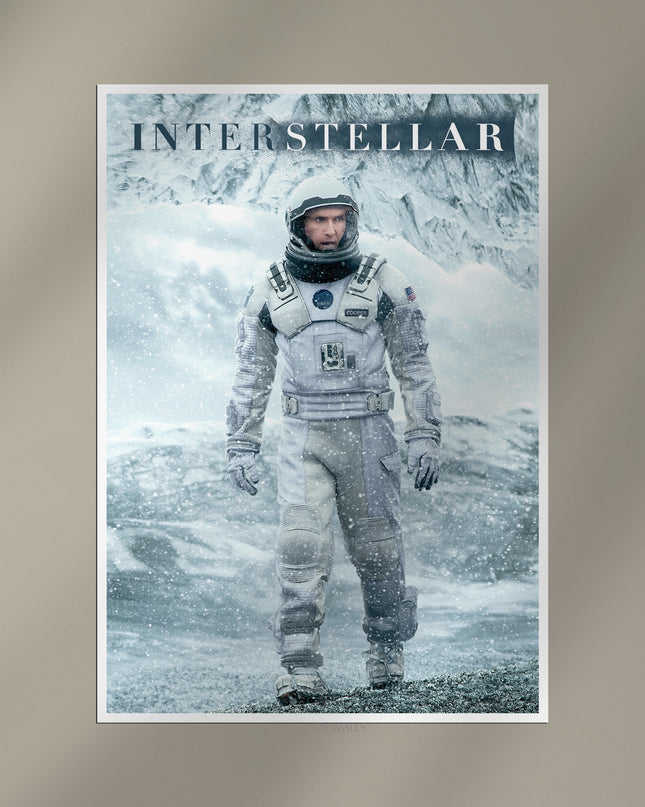 Interstellar Astronaut Poster | Sci-Fi Space Movie Wall Art Print Lazywalls