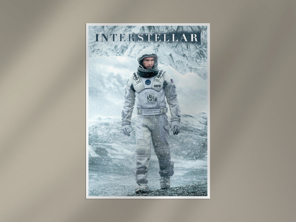 Interstellar Astronaut Poster | Sci-Fi Space Movie Wall Art Print Lazywalls
