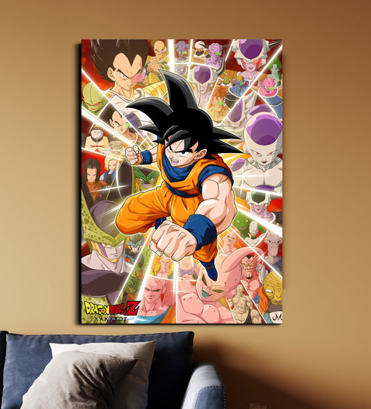 Dragon Ball Z Goku Battle Poster | DBZ Anime Wall Art Lazywalls