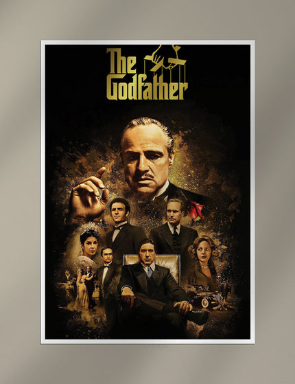 The Godfather Collage Poster | Classic Mafia Movie Wall Art Lazywalls