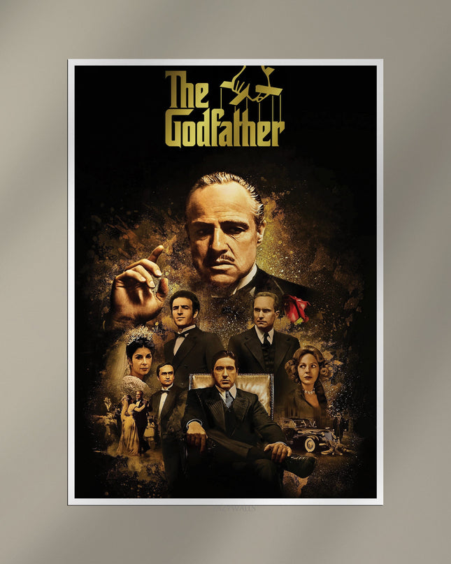 The Godfather Collage Poster | Classic Mafia Movie Wall Art Lazywalls