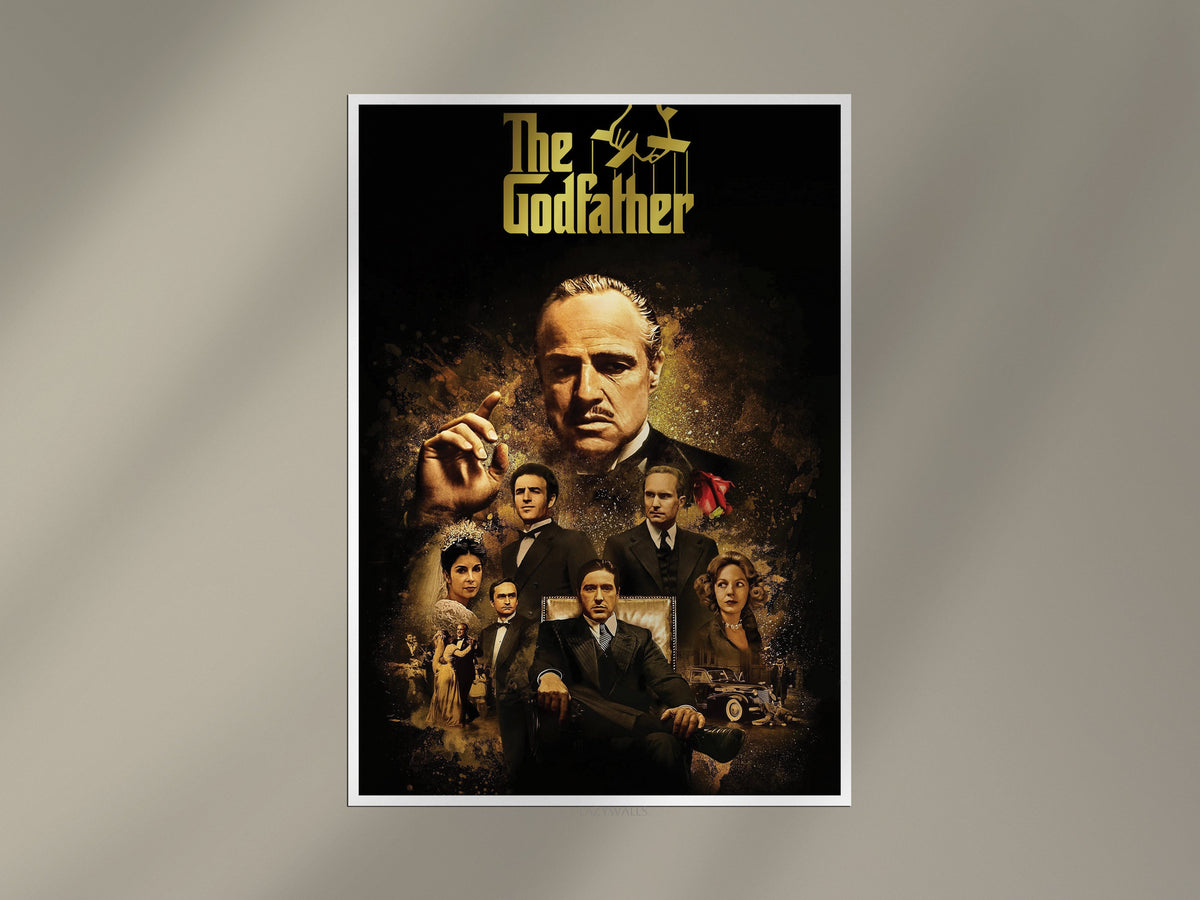 The Godfather Collage Poster | Classic Mafia Movie Wall Art Lazywalls