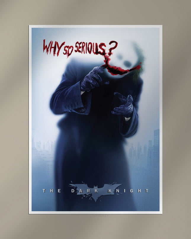 The Dark Knight “Why So Serious” Poster | Joker Wall Art Print Lazywalls