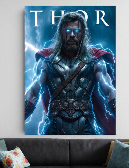 Thor Poster | Marvel Lightning poster | Superhero Wall Art Decor Lazywalls