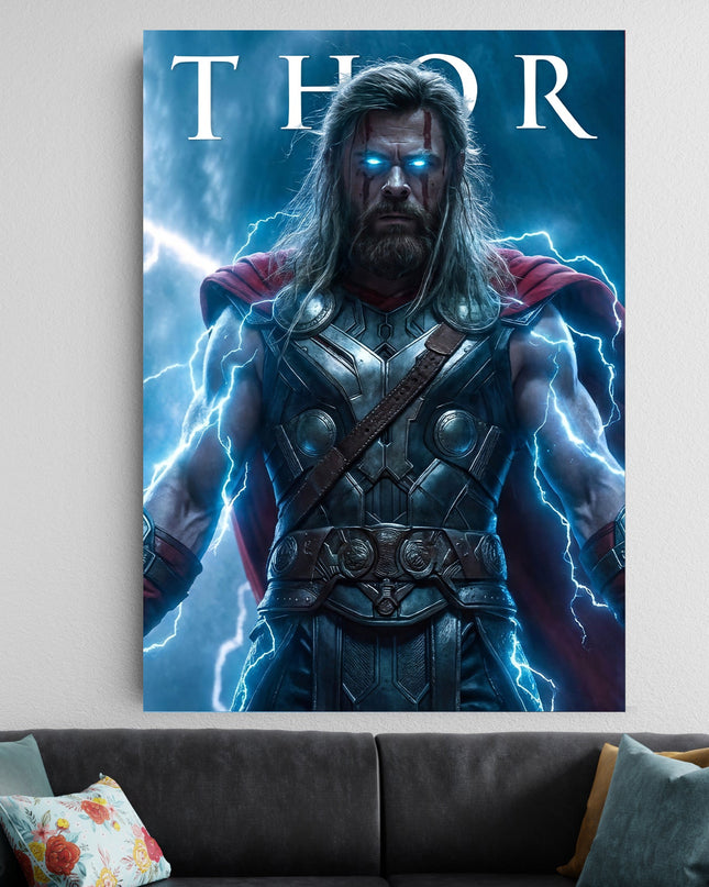 Thor Poster | Marvel Lightning poster | Superhero Wall Art Decor Lazywalls