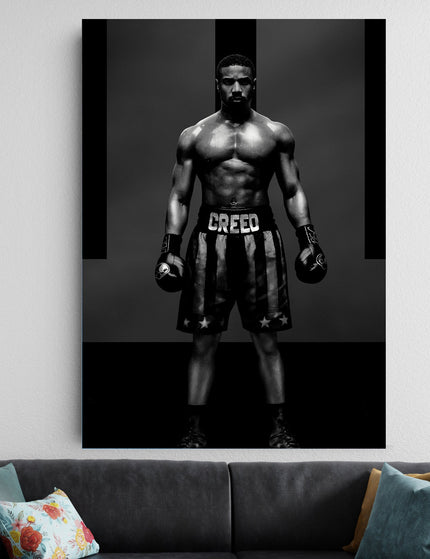 Boxer Discipline Poster | Black & White Gym Motivation Wall Art Lazywalls