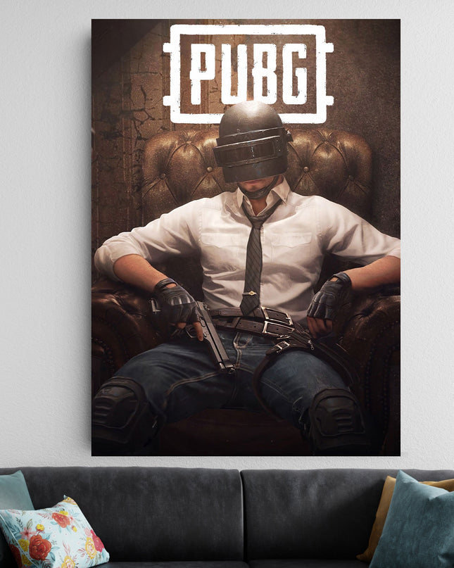 PUBG Poster | Gamer Boss Aesthetic Wall Art | Gaming Room Decor Lazywalls