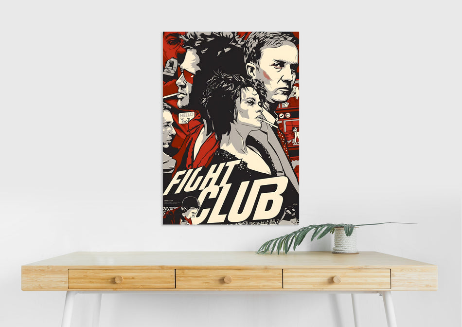 Fight Club Vintage Poster | Cult Classic Film Decor Lazywalls